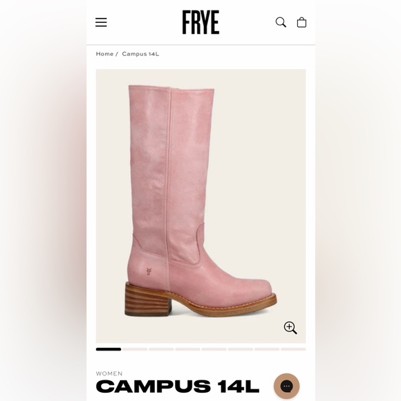 FRYE AND CO. Women’s Campus 14L Pink Heeled Leather Boots - Picture 11 of 11